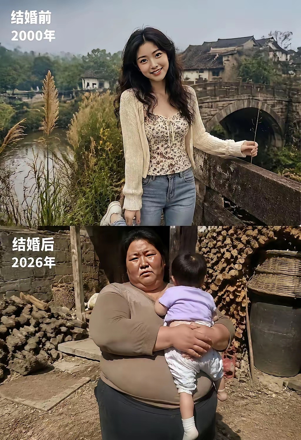 婚姻给了这个女人狂风暴雨+电闪雷鸣[捂脸哭]
