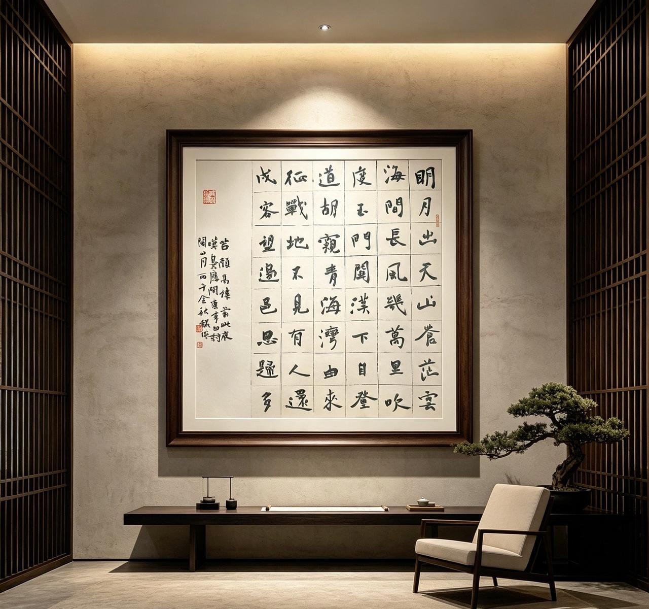 你的魏碑作品晒出来创作者中心创作灵感客厅大气书法字画临帖方法