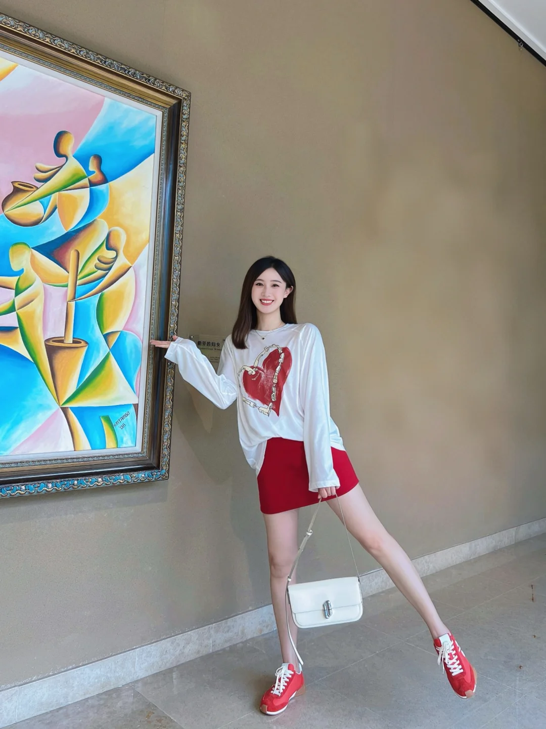 173ootd❤️ | 周末休闲红白配！