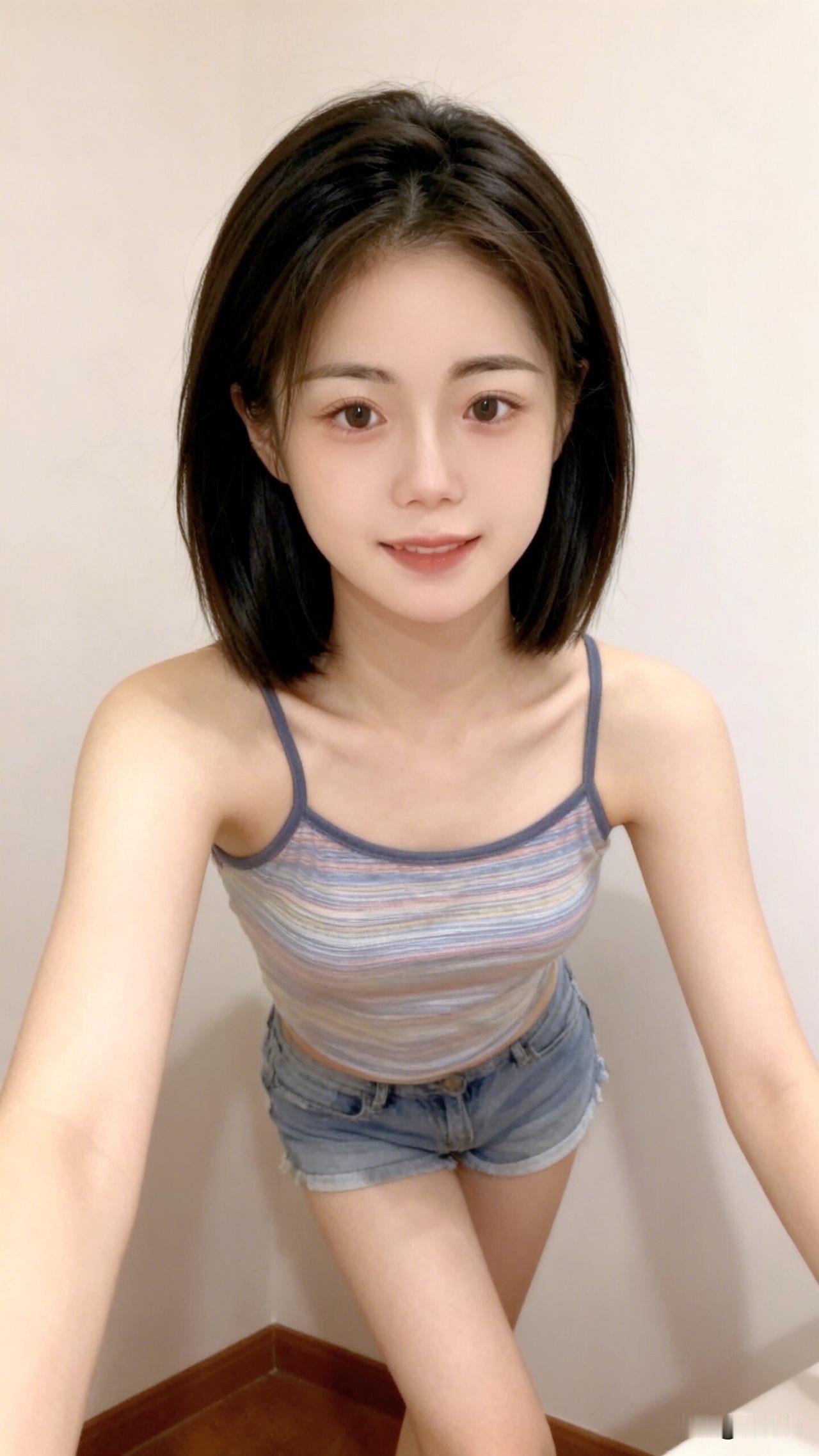 清纯甜美女学生颜值大学生甜美穿搭时尚女大学生校园里美女