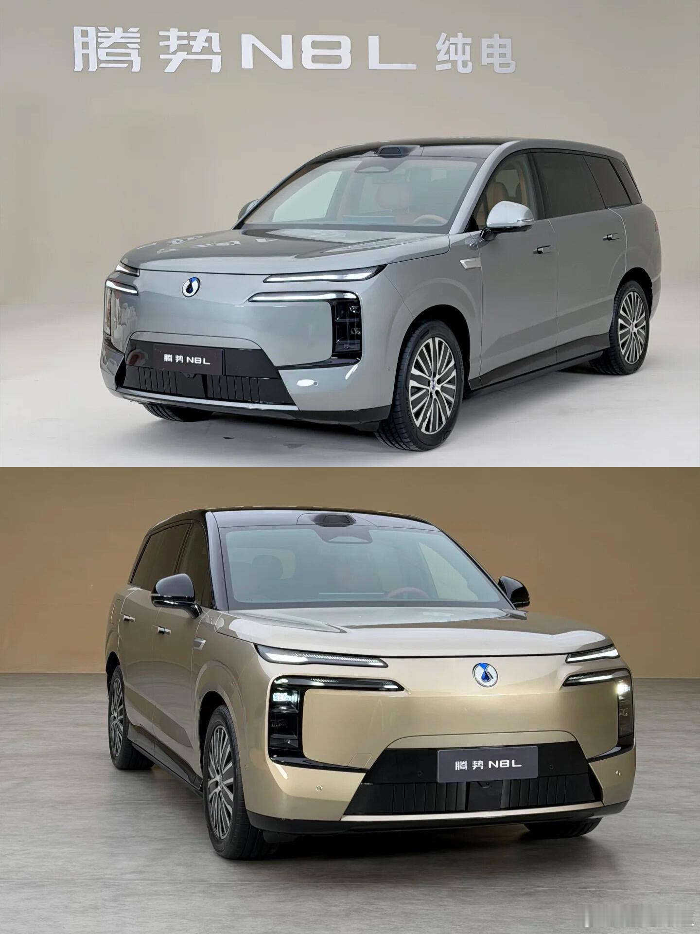 腾势N8L纯电版实车，9月上市。造型基本保持不变，主要增加208L电动前备厢，并