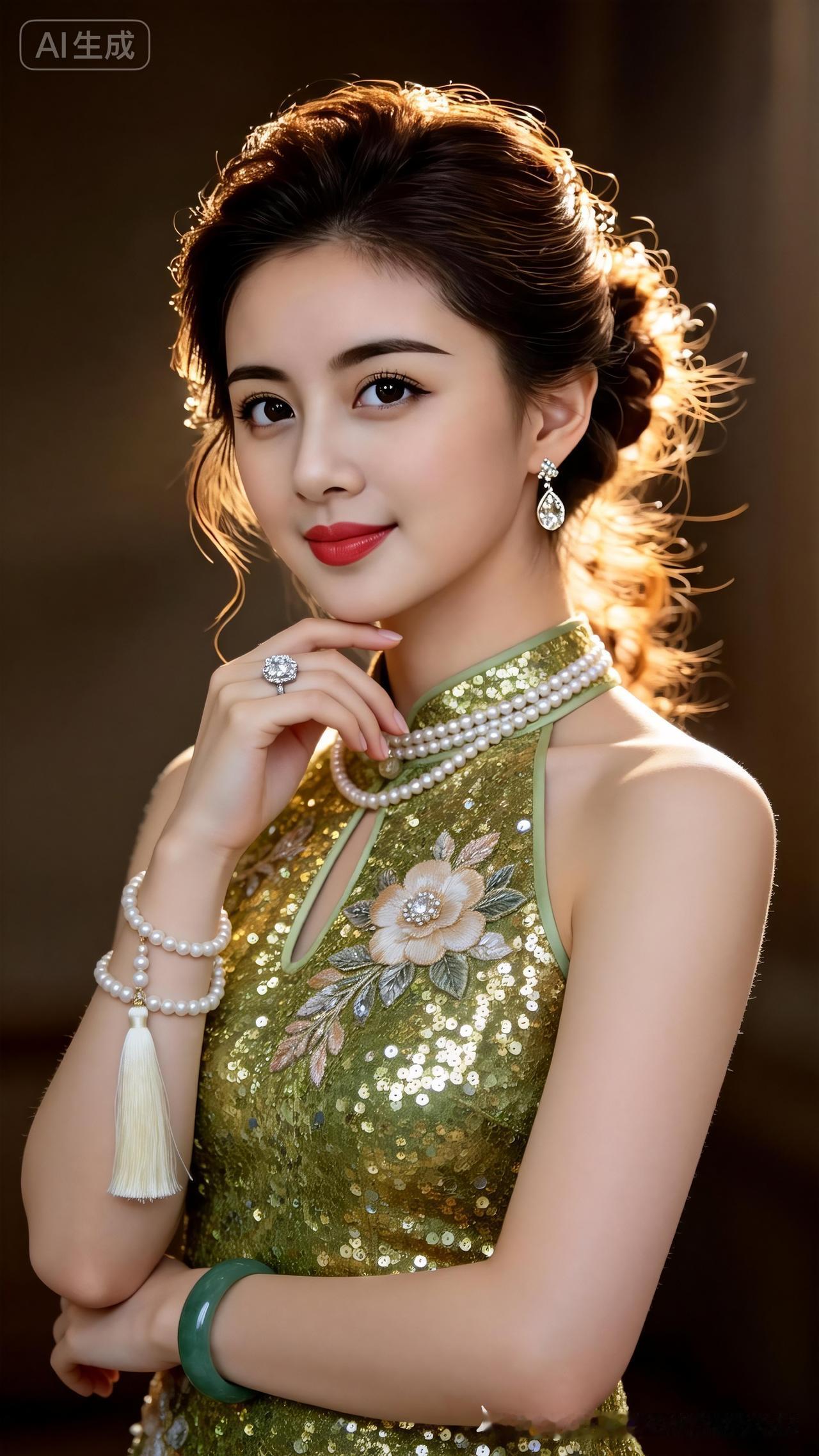 这姑娘打扮得真漂亮！雍容大方的美女老婆的打扮