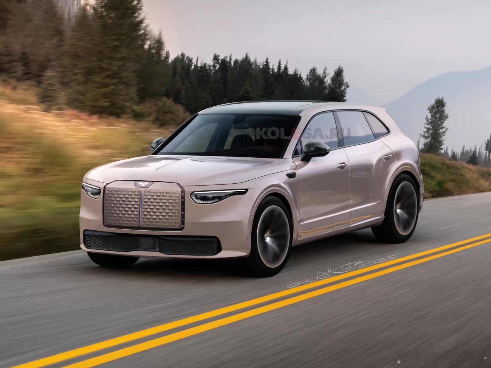 距离宾利发布第二款SUV、首款纯电量产车越来越近，俄罗斯媒体画出了它的假想图你们