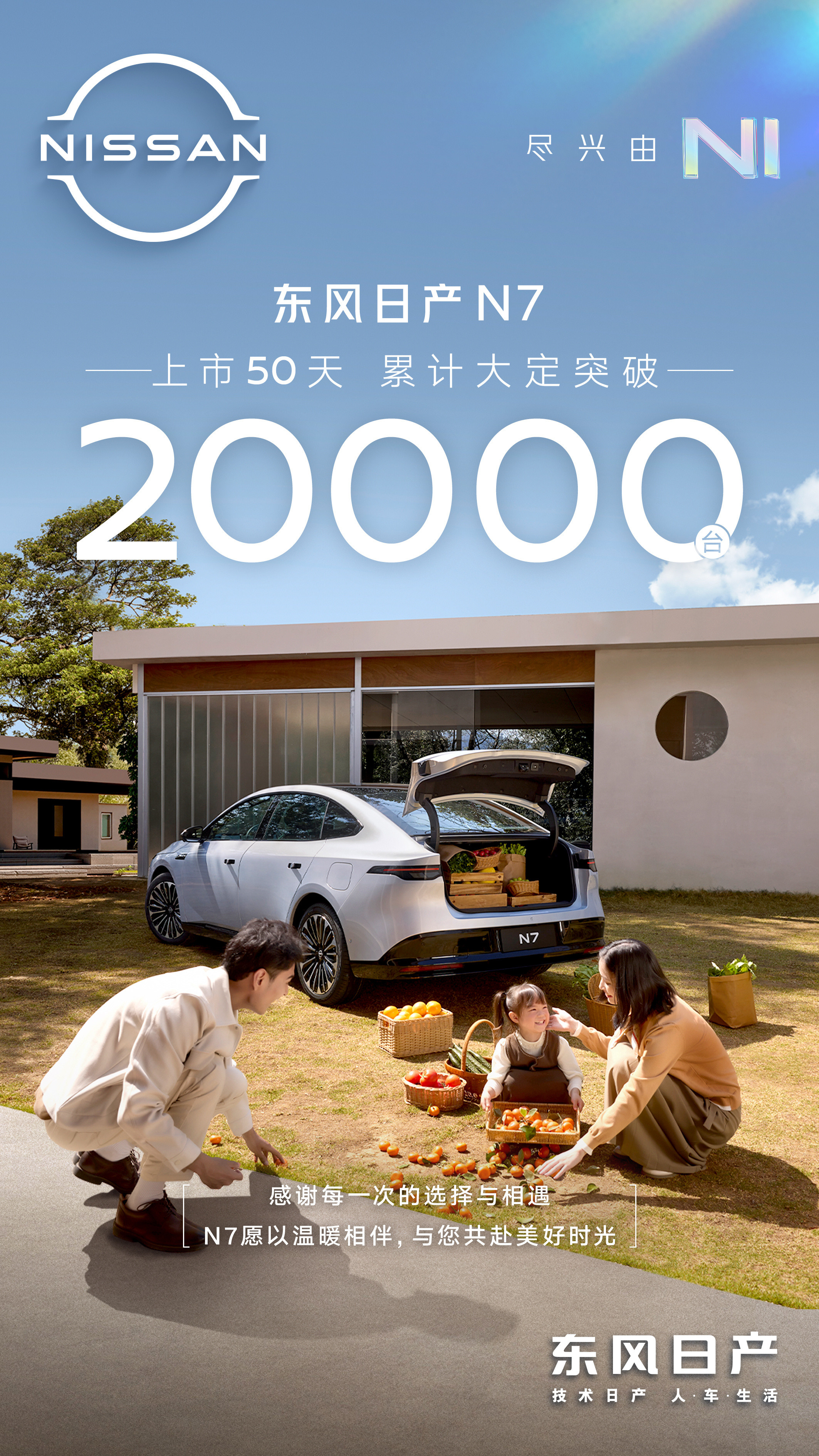 日产N7大定破20000台日产变得不日产了？东风日产N7自上市以来销量持续向好，