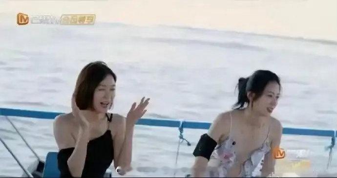 赵昭仪穿的泳衣这么露居然没走光，这也太幸运了吧