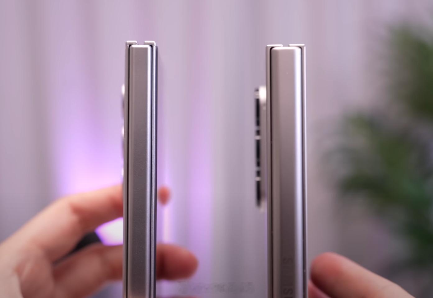 三星GalaxyZFold7真机曝光，对比上代Fold6整体厚度肉眼
