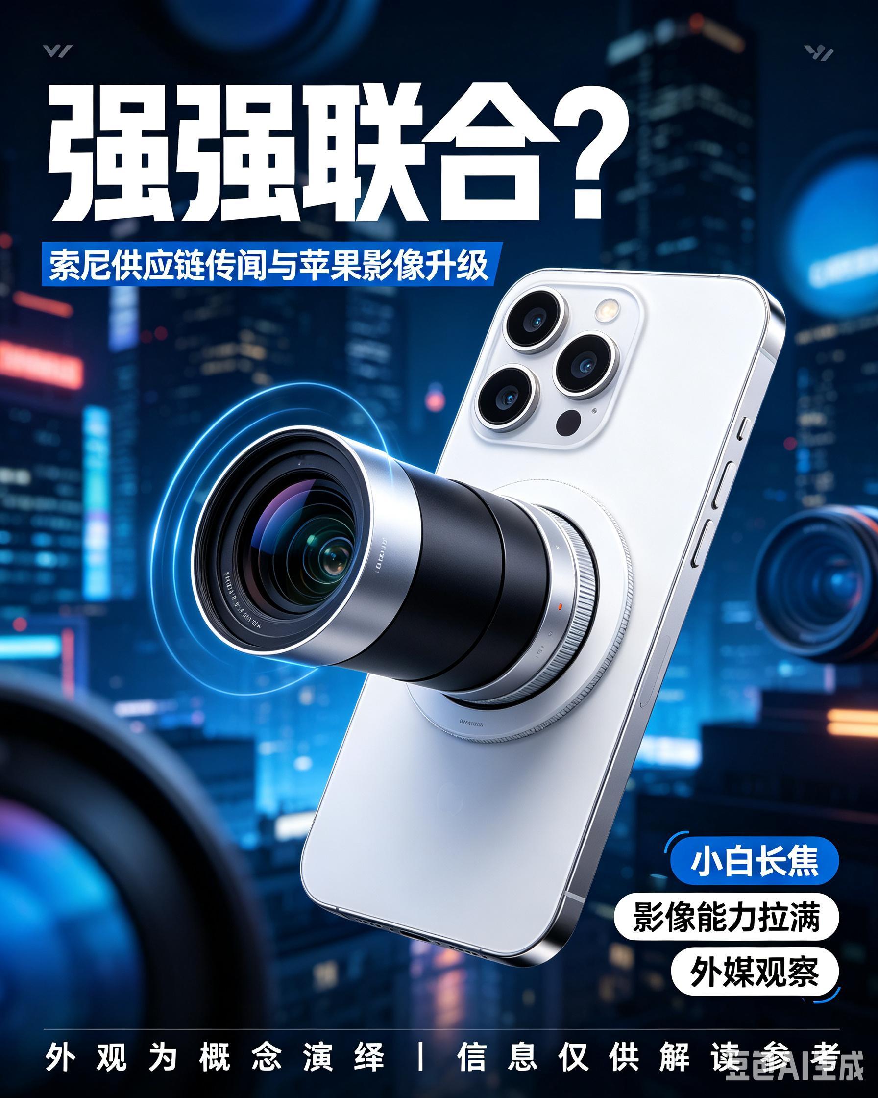 粉丝给我发私信，说索尼给iPhone18Pro出镜头配件了，我一看就说这假的吧。结果点进去，还真挺像