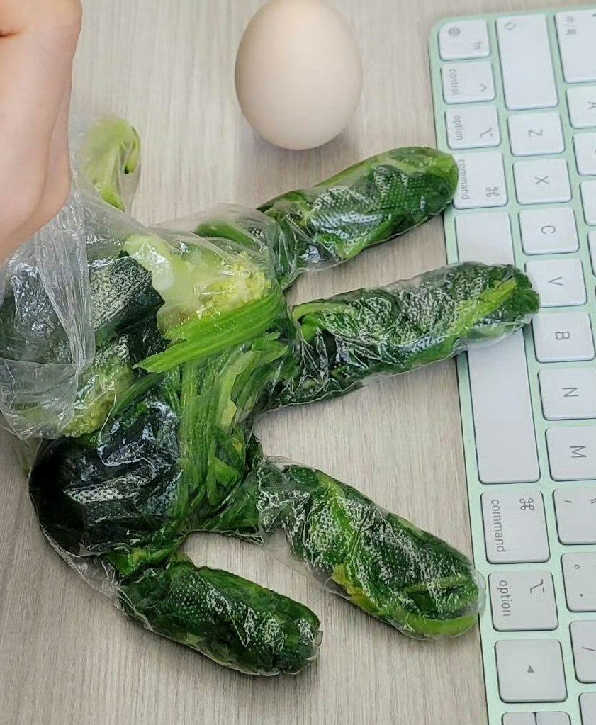 同事带饭已毕业了，连保鲜袋都不需要了
