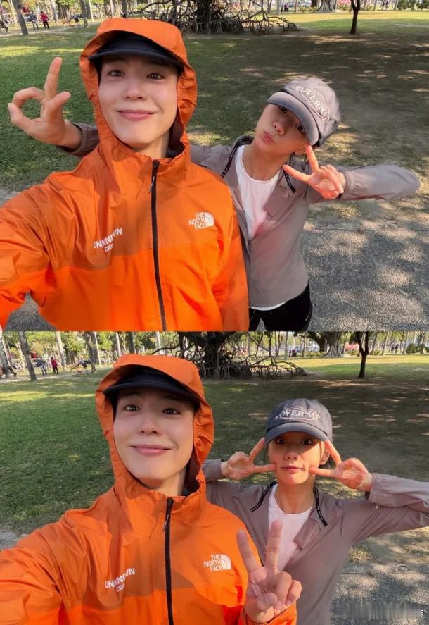 【你的1988夫妻CP一起晨跑了！！朴宝剑惠利中国台湾省街头同框晨跑】朴宝剑和