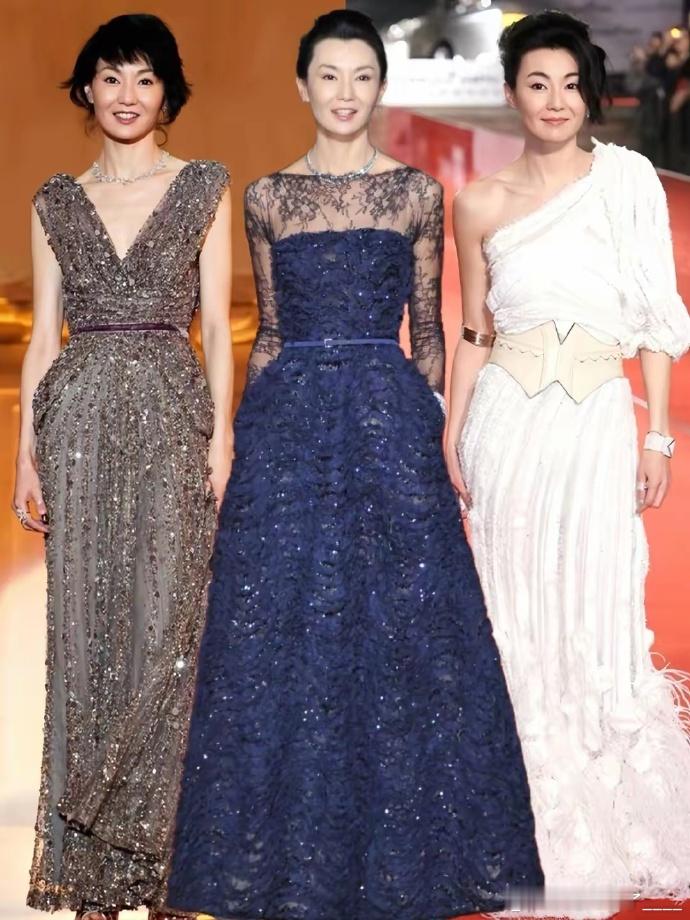 张曼玉曾穿过三套ElieSaab高定，从优雅长裙到精致短款，尽显独特气质，其时