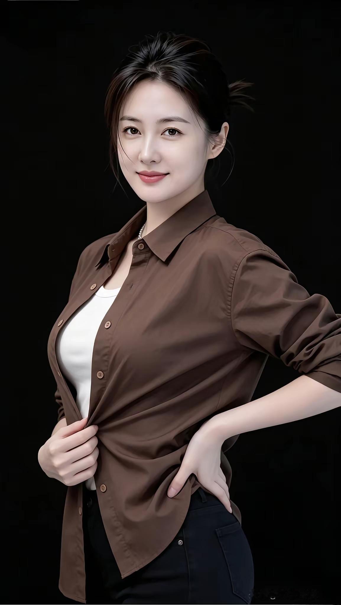 这位小姐姐在微笑，好有气质！