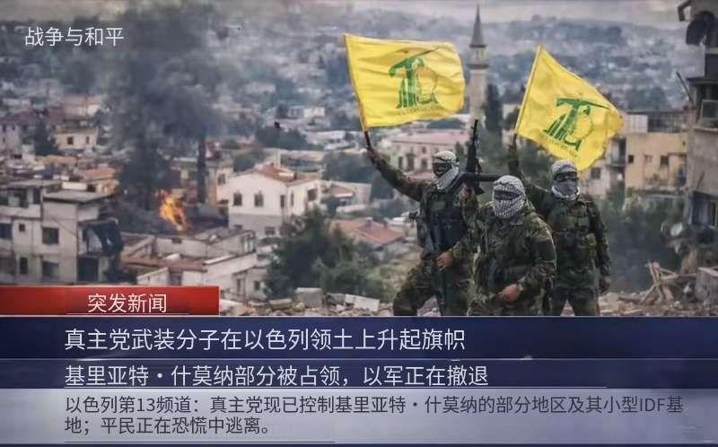 我天！反攻开始了！以色列重镇被真主党占领！以色列军队溃退，以色列人溃逃！也许不