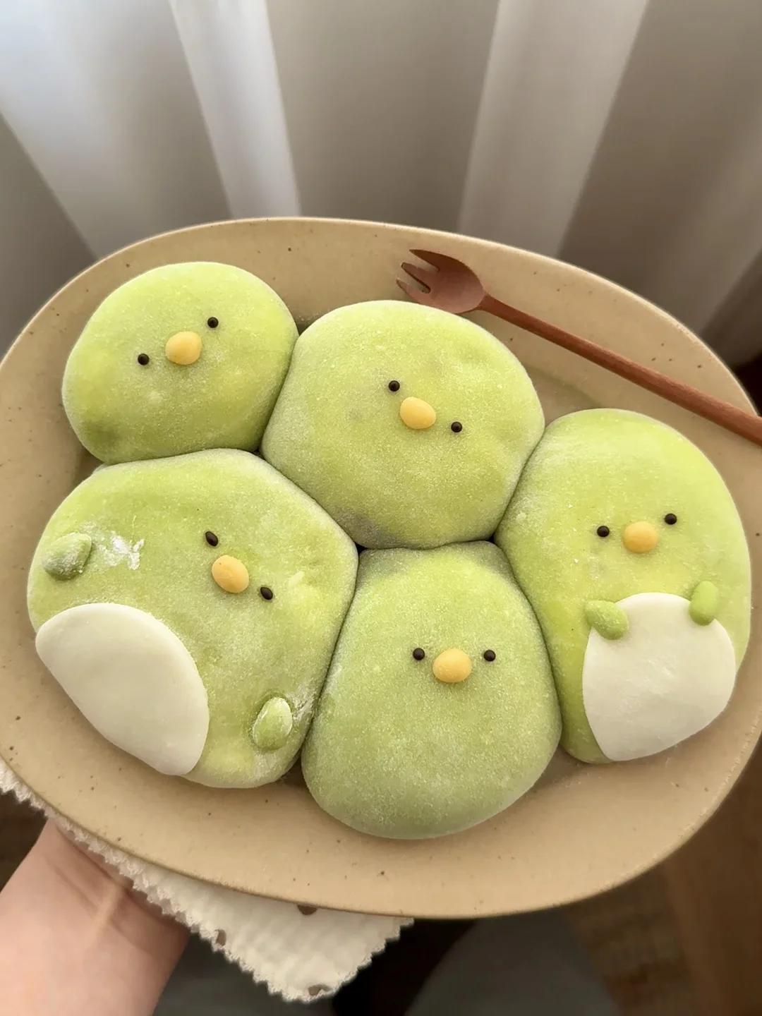 C・u・つ挤挤绿鹅抹茶芋泥珍珠大福