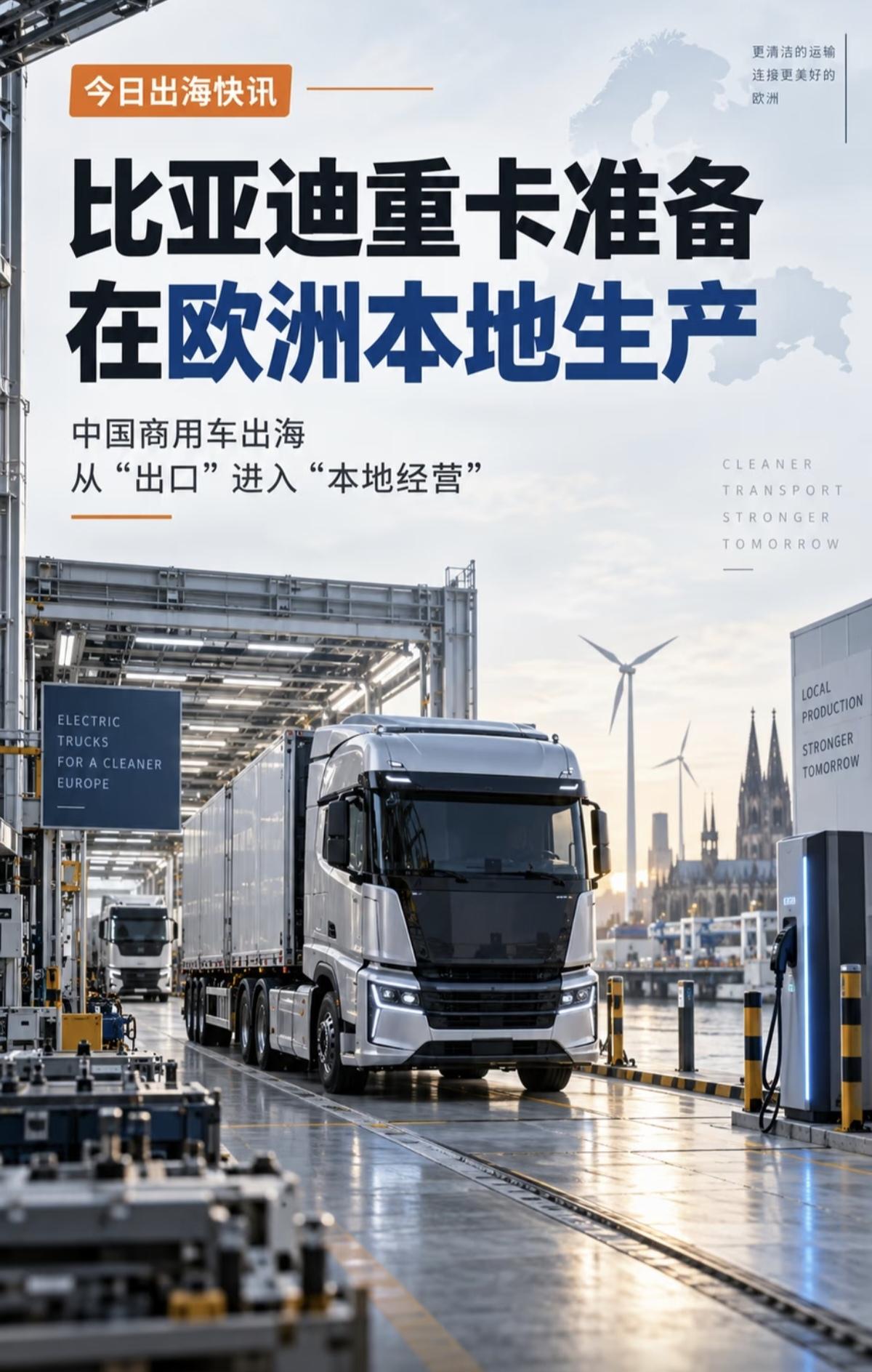 比亚迪布局欧洲本土生产电动重卡，王传福与李柯的战略考量。9月14日德国汉诺威I