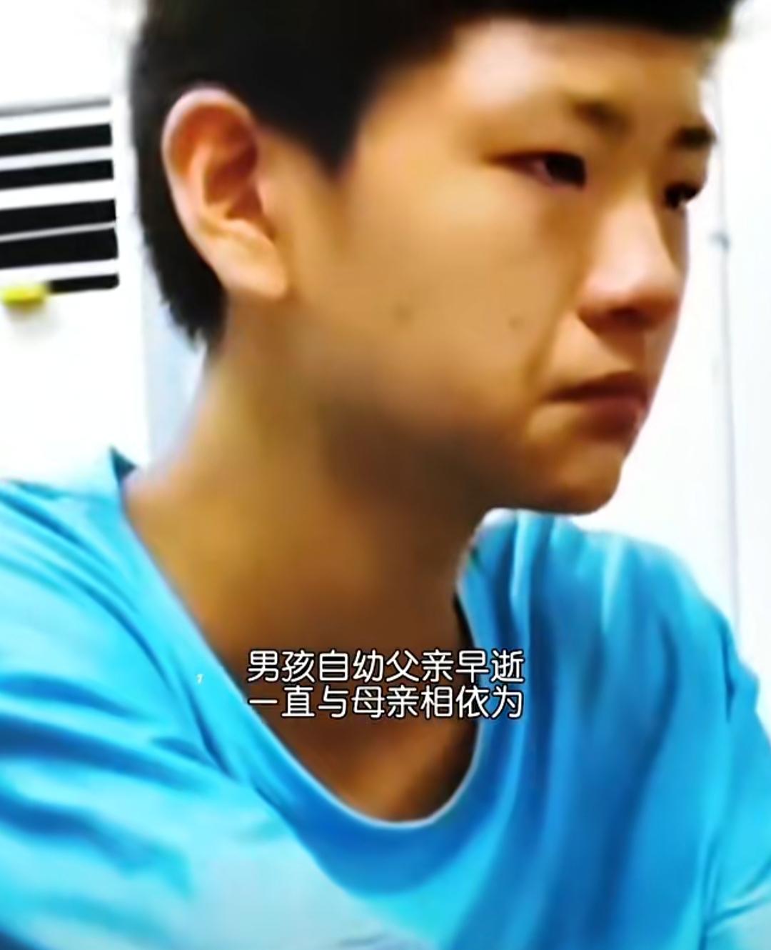男孩自幼父亲早逝，母亲是他在这世上唯一的依靠，母子俩相依为命，日子虽不富裕，却也