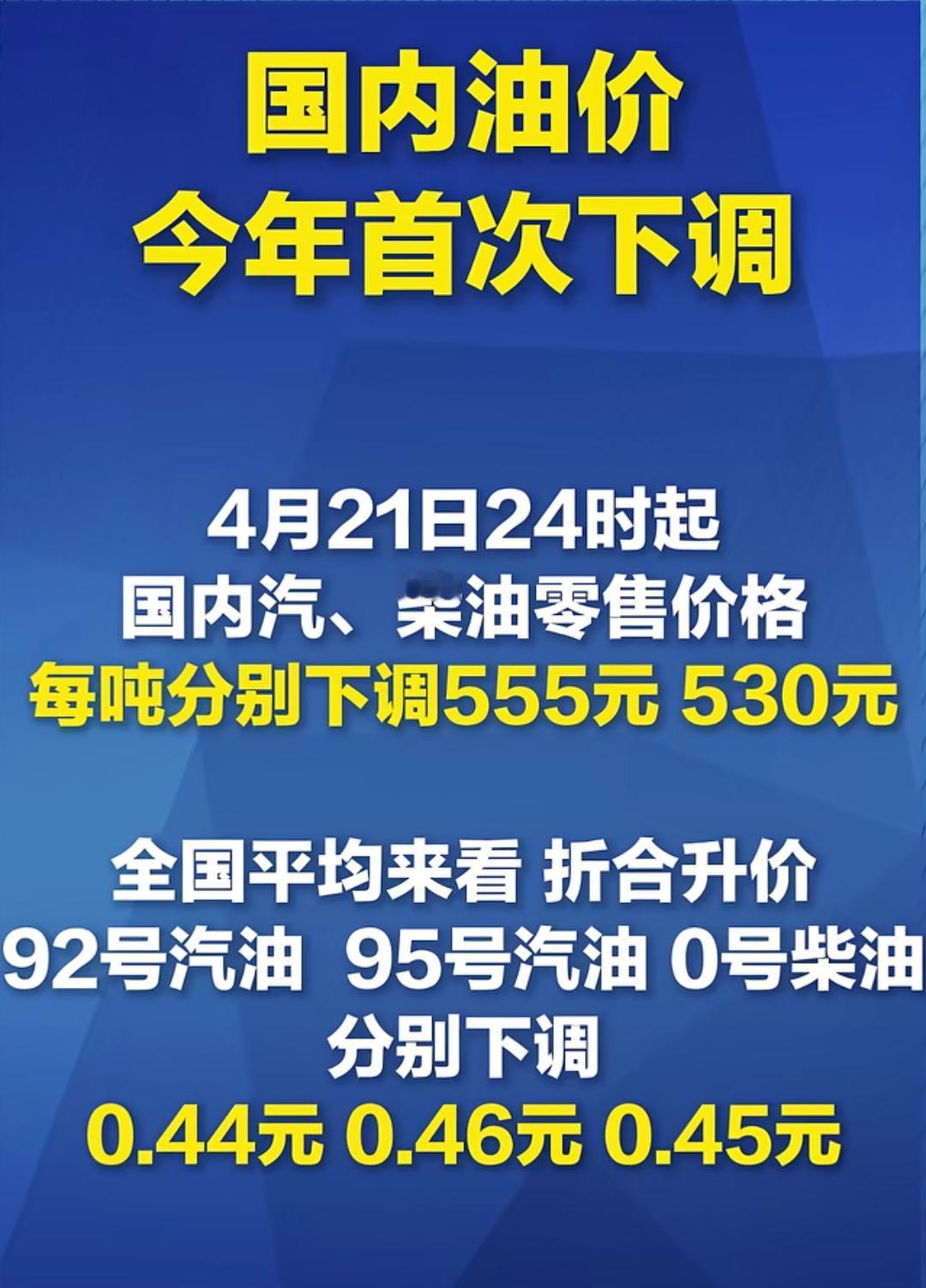 今年油价首次下调！这个消息对于广大车主来说，无疑是非常好的，2024年2月2