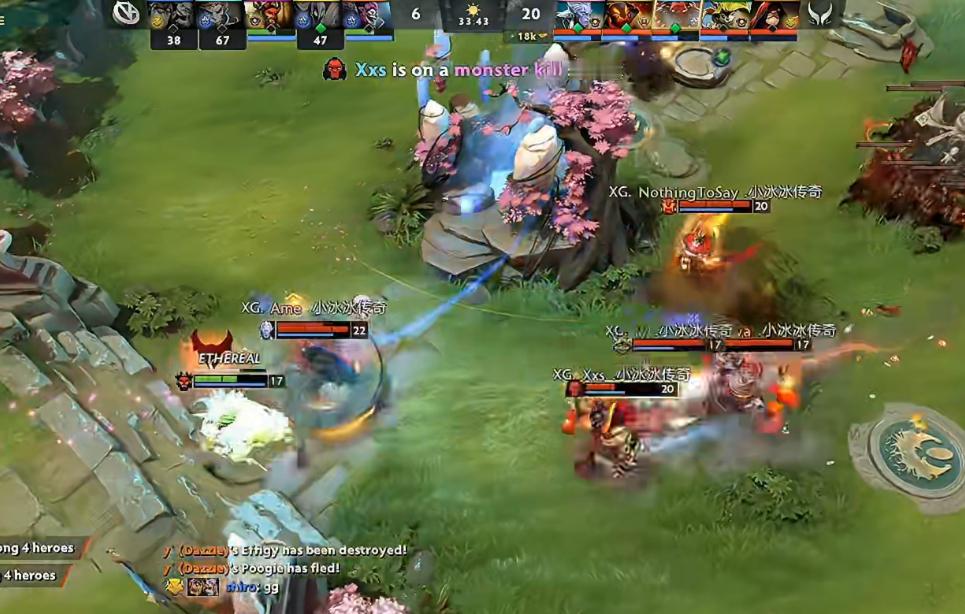 XGvsVG第一局，VG选了一套究极摇摆阵容有点把自己摇晕了，虽然这盘经济差