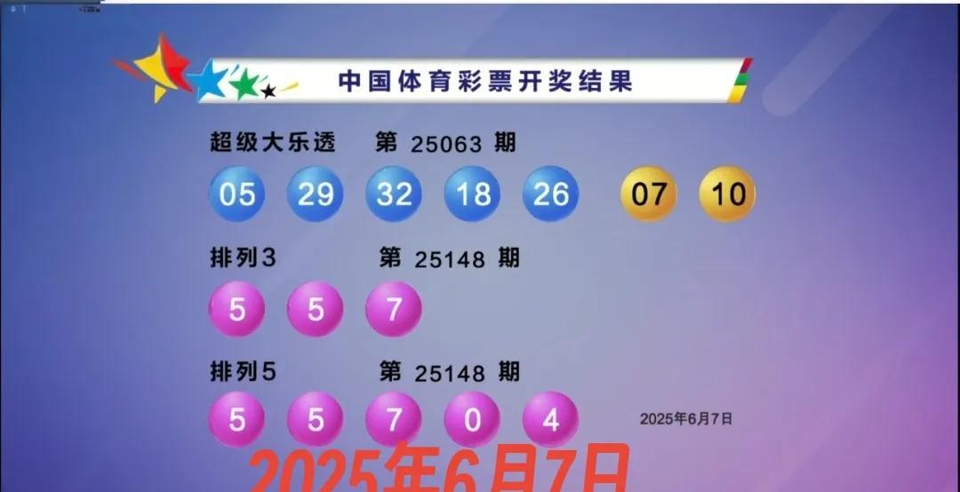 大乐透第25063期开奖结果！前区号码：05-18-26-29-32后区号码