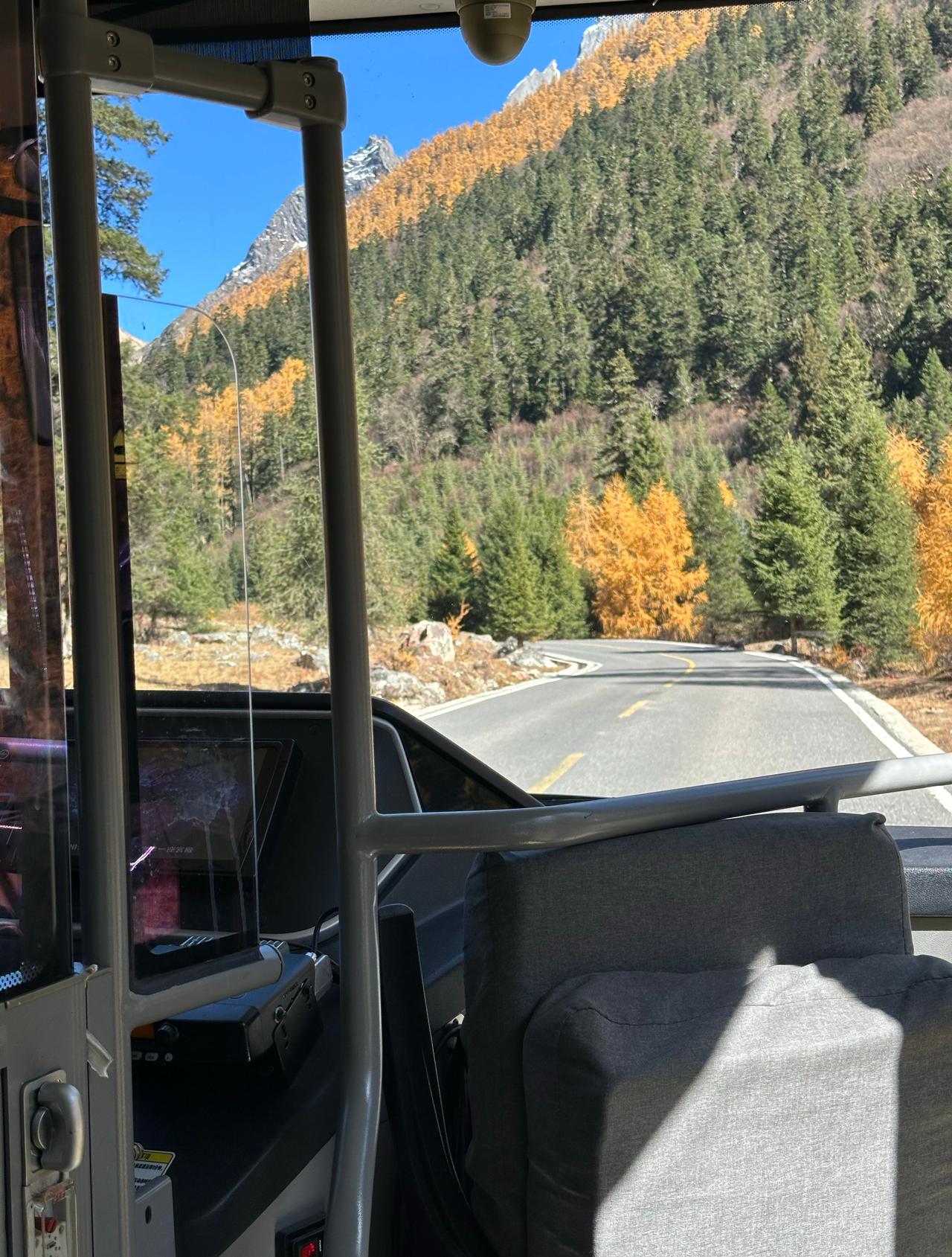 在川西搭到了人生巴士🚌真是美到失语！！！🏔️🍂阿黑的生活相册​​​