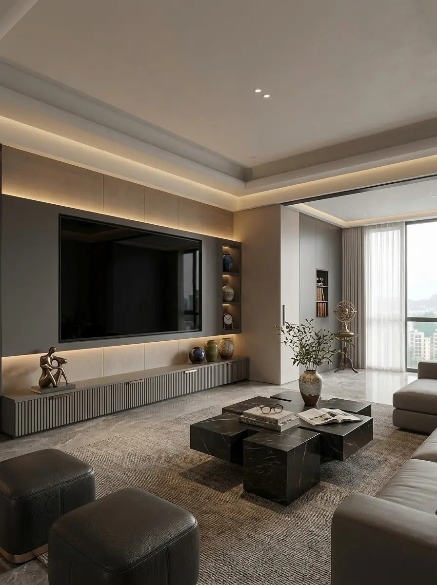 锦江之上意式极致简境，140㎡呼吸感大宅。这套令人心动的140㎡意式极...