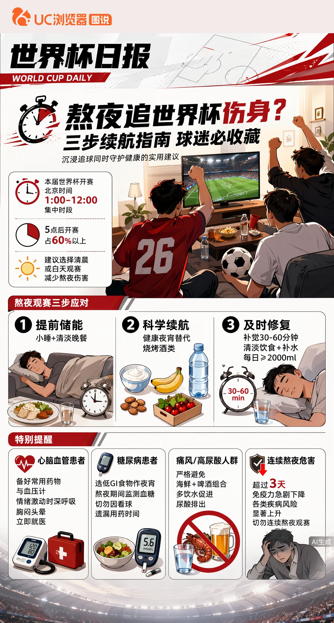熬夜追世界杯伤身？三步续航指南球迷必收藏
