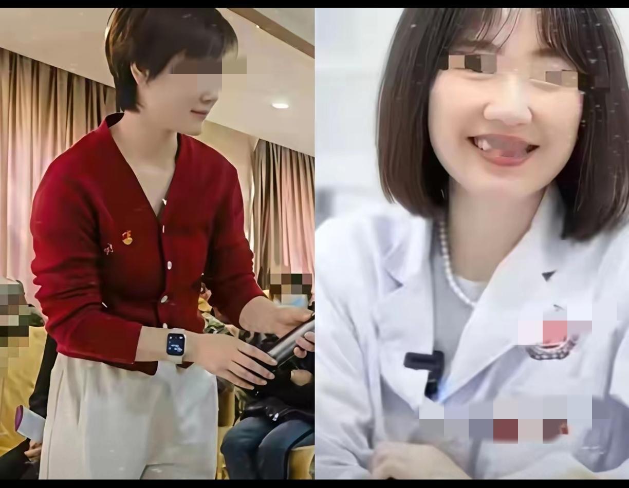 看网上发祖老师的原配照片也是标准的甜妹，甜美的笑容，白皙的皮肤，发型干练，穿着