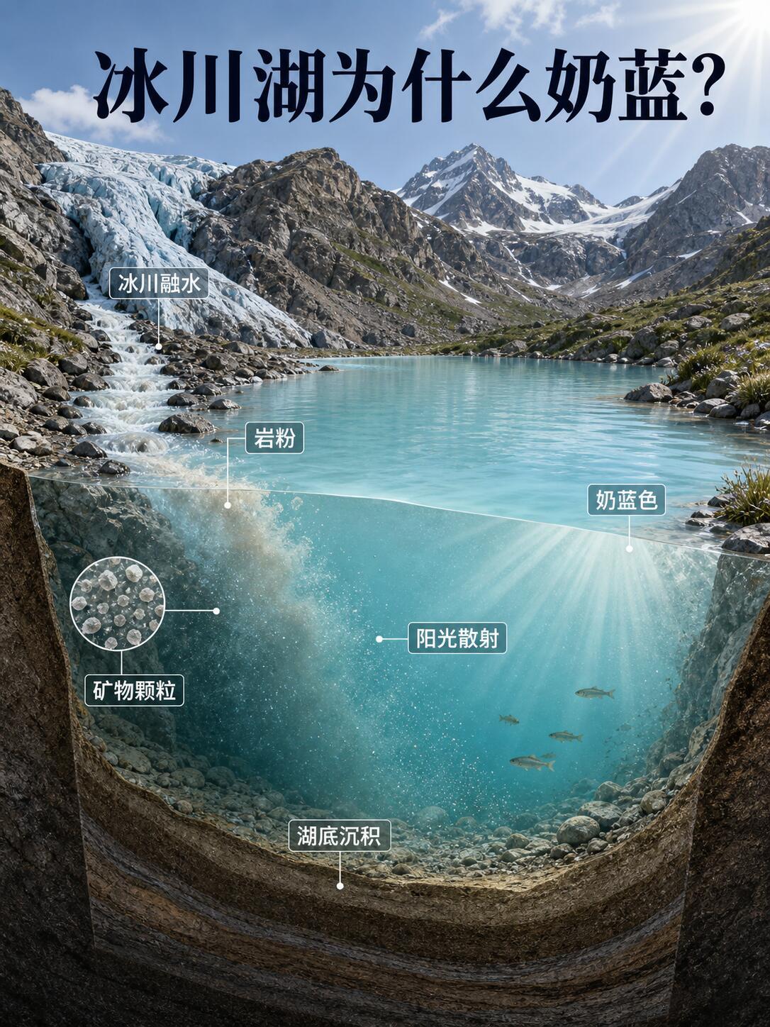 为什么有的湖蓝色，有的湖绿色？