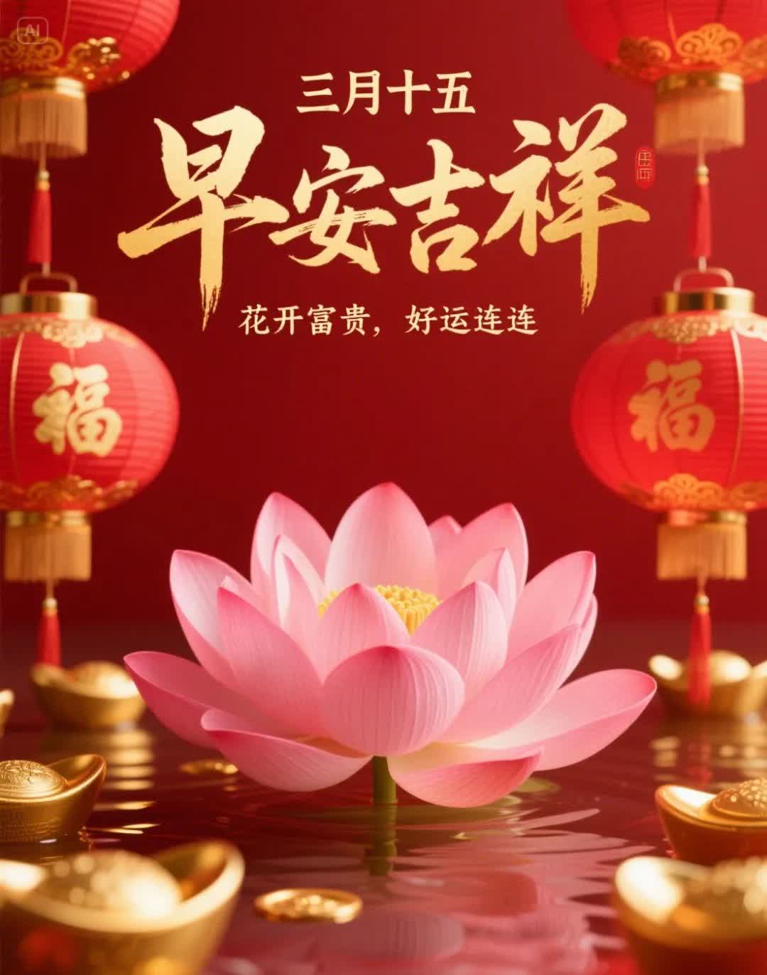 早上好呀！愿你花开富贵，好运连连，福满人间。早安吉祥！看似好运是随机降临的（