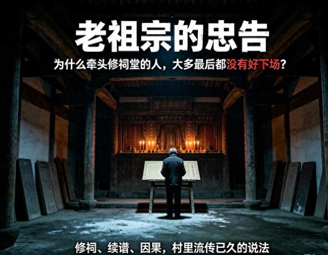 老祖宗的忠告: 为什么牵头修祠堂的人, 大多最后都没有好下场?