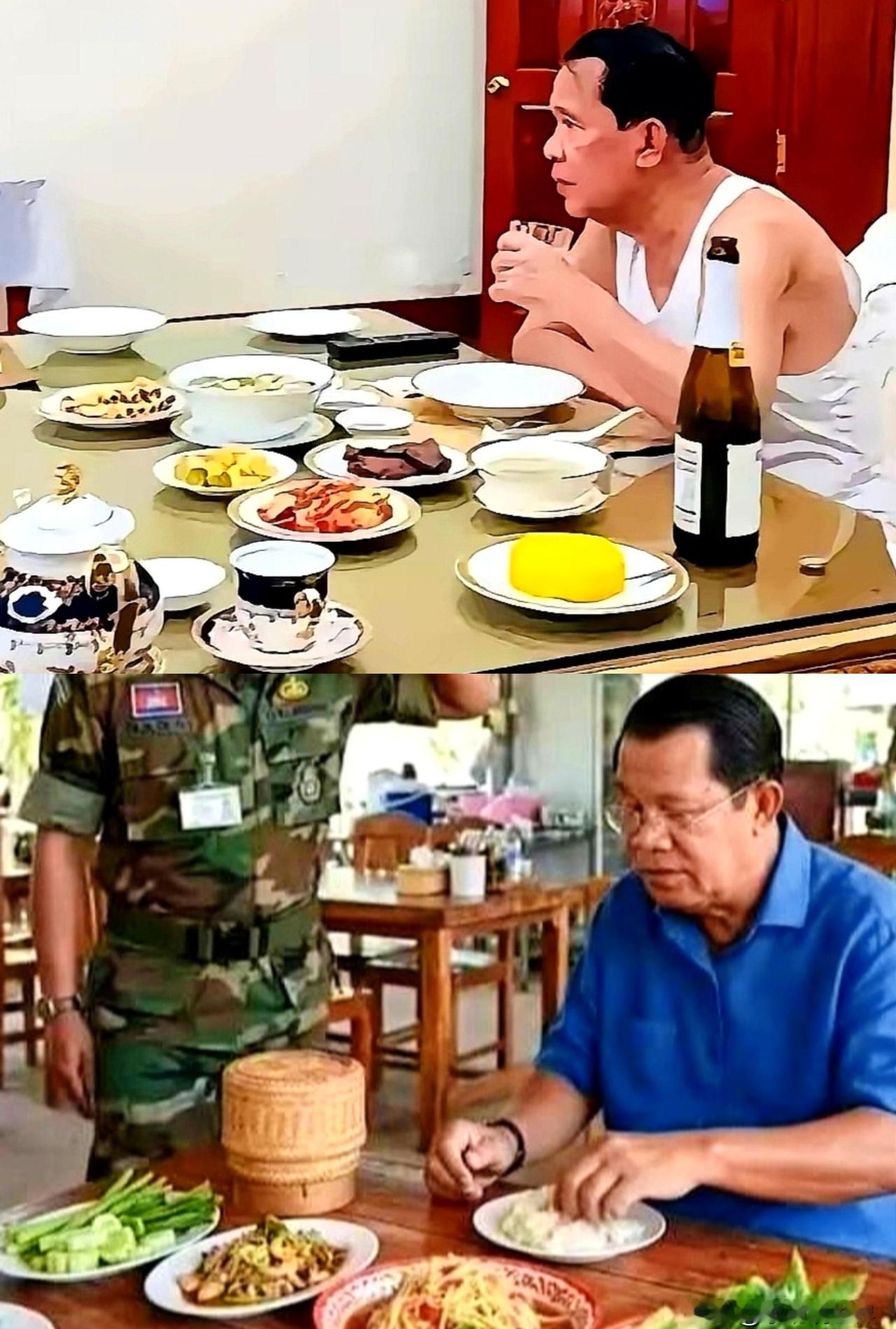 我真没想到，当了大半辈子领导人的老爷子，一顿顶配饭居然就靠一瓶啤酒撑场面。一开