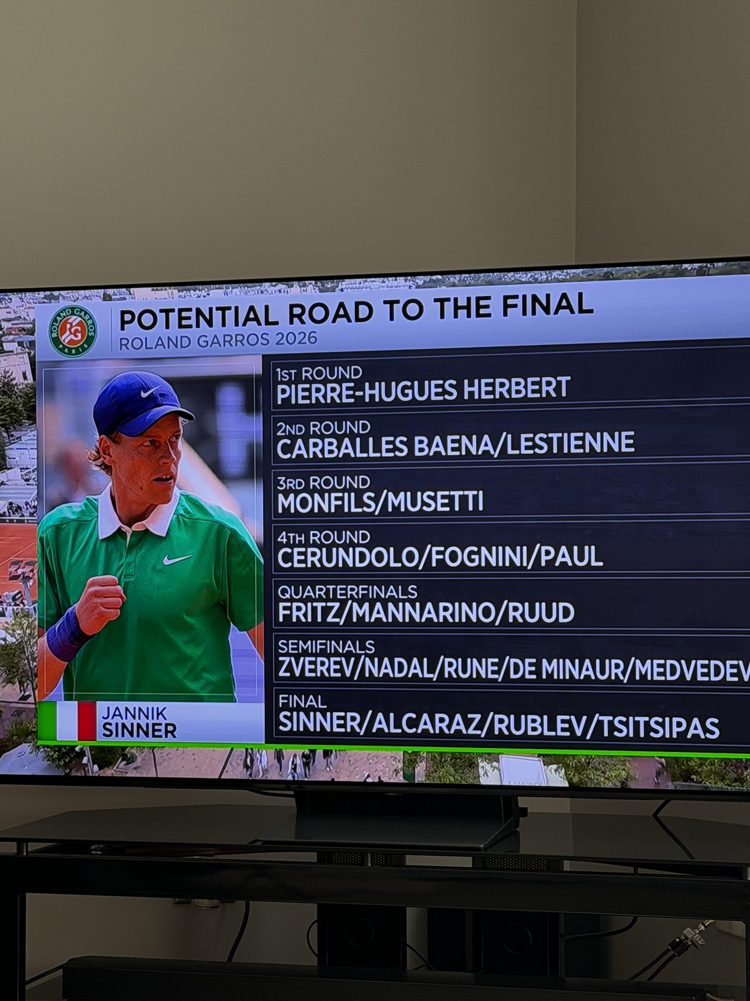 看把TennisChannel急的，为了找到能阻击辛纳冲击全满贯之人，请出了