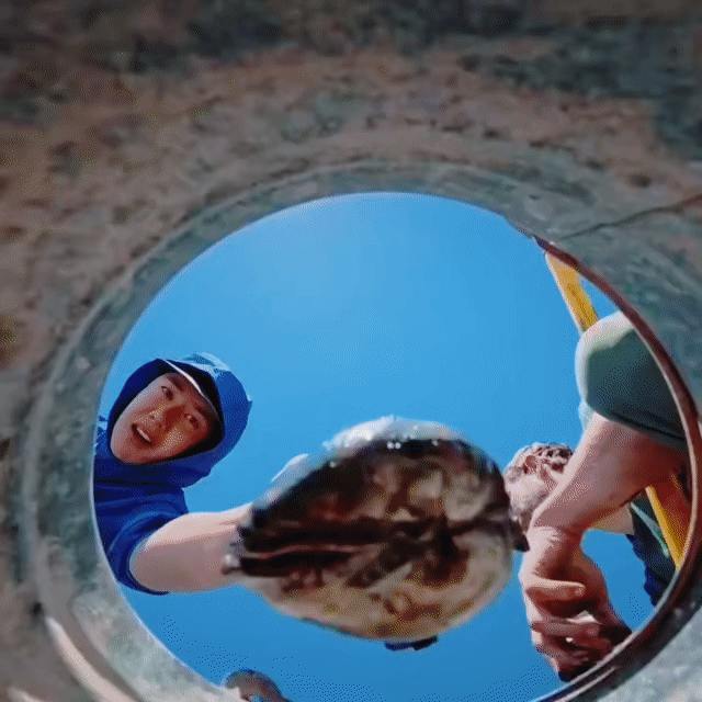 王一博气运之子王一博这是什么神仙体质。别人还在找的时候，一博已经挖到了超大蛤蜊