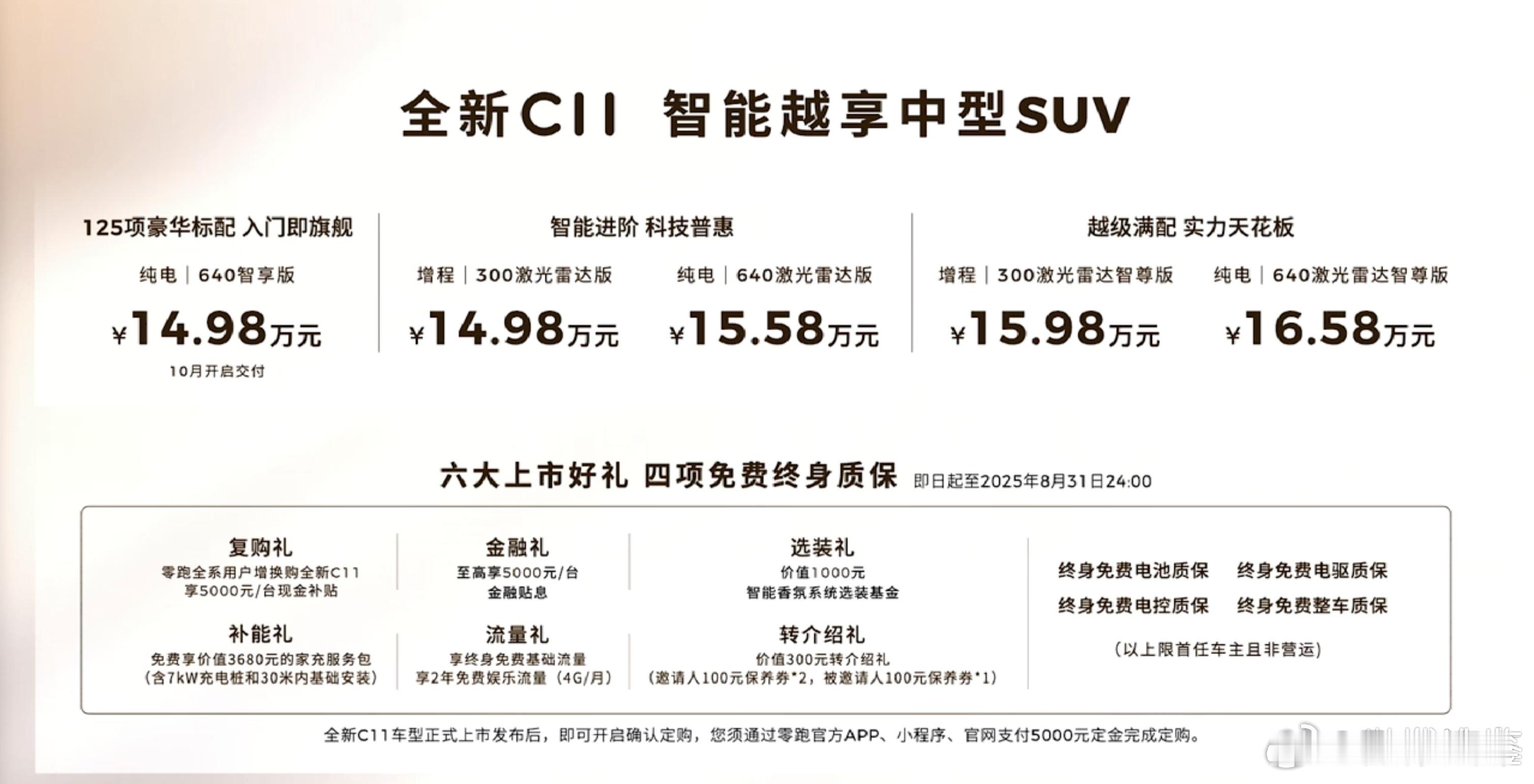 零跑全新C11：15万级SUV的性价比之王，闭眼入不踩雷！零跑全新C11不用纠