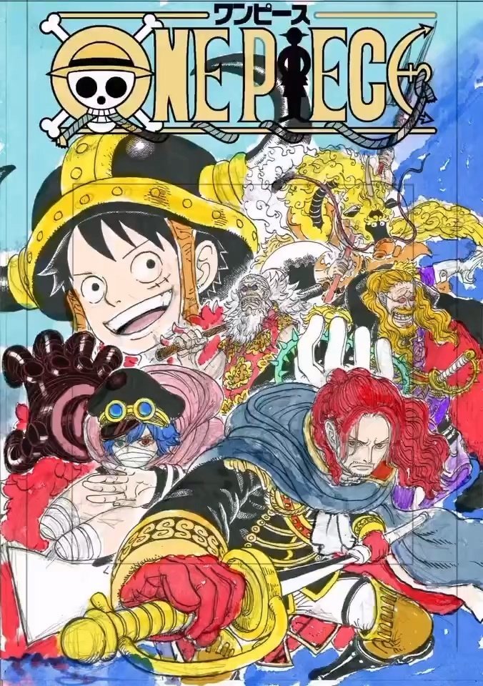 海贼王海贼王单行本第113卷封面草图路飞好可爱啊，臭克斯也很帅！​​