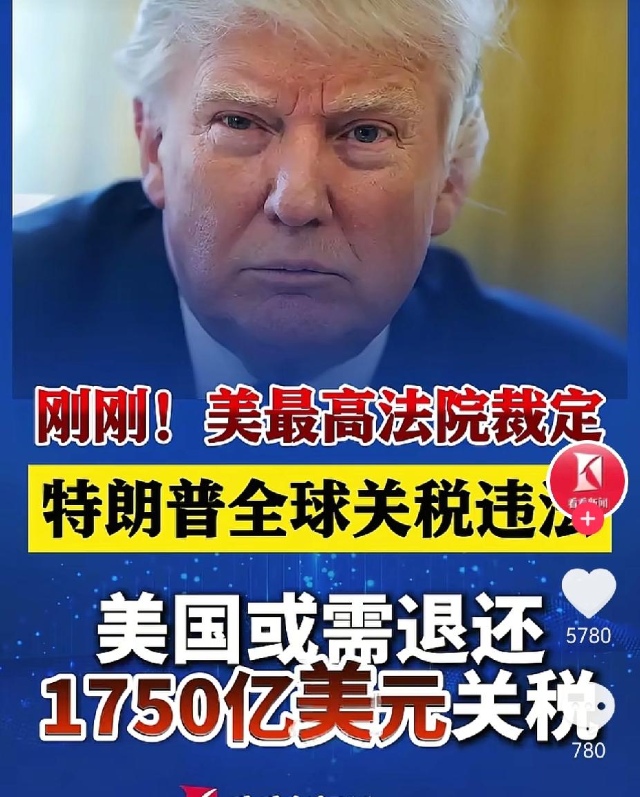 美国最高法院给了川普一记响亮的耳光。历届总统没有这么干的。6：3，首席大法官