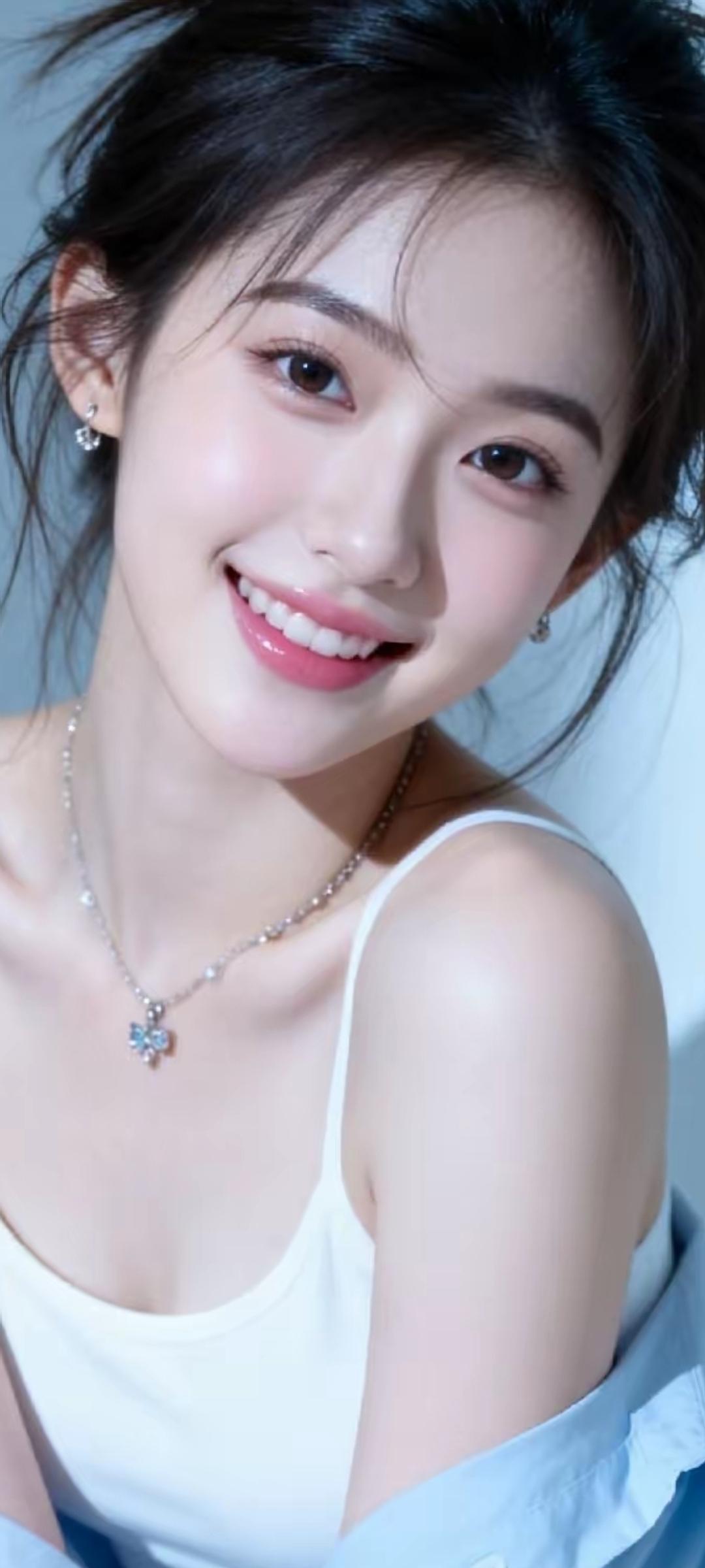 甜美笑容，清新自然，少女心满满！😊✨