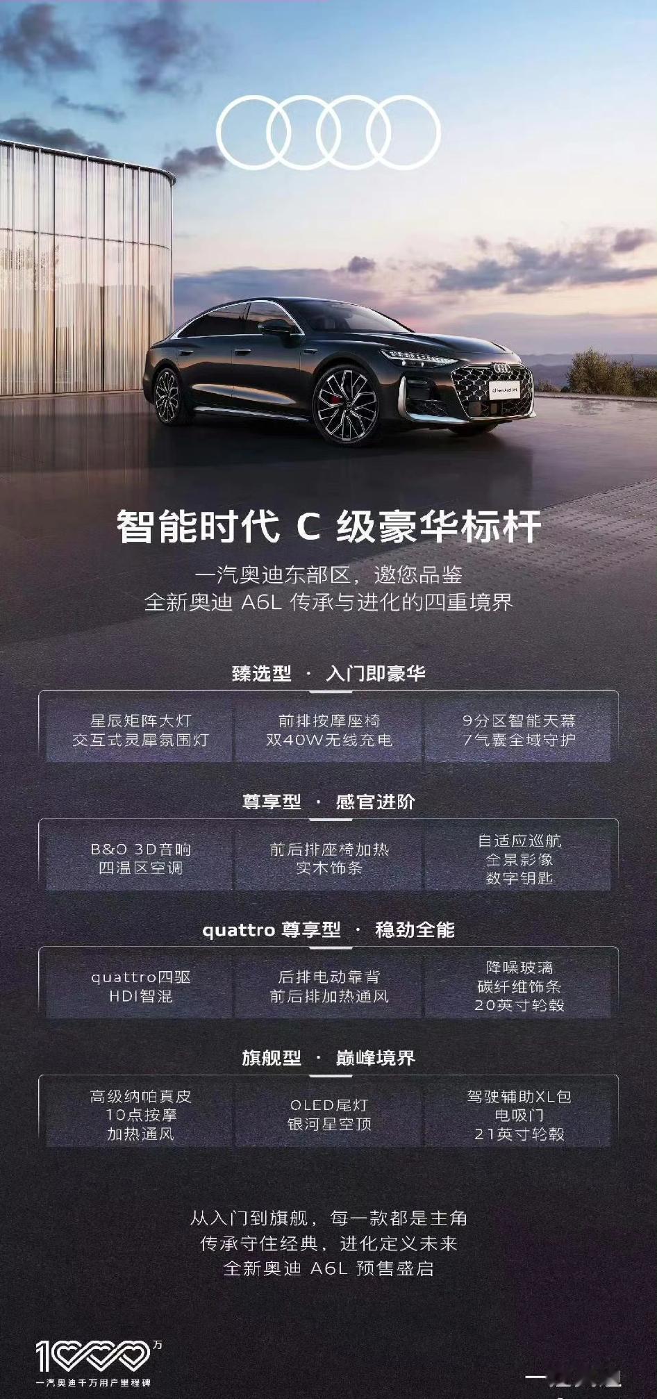 新a6L来了，看这个座椅加热配置写了三遍就知道没啥可吹的了。而且大概率是