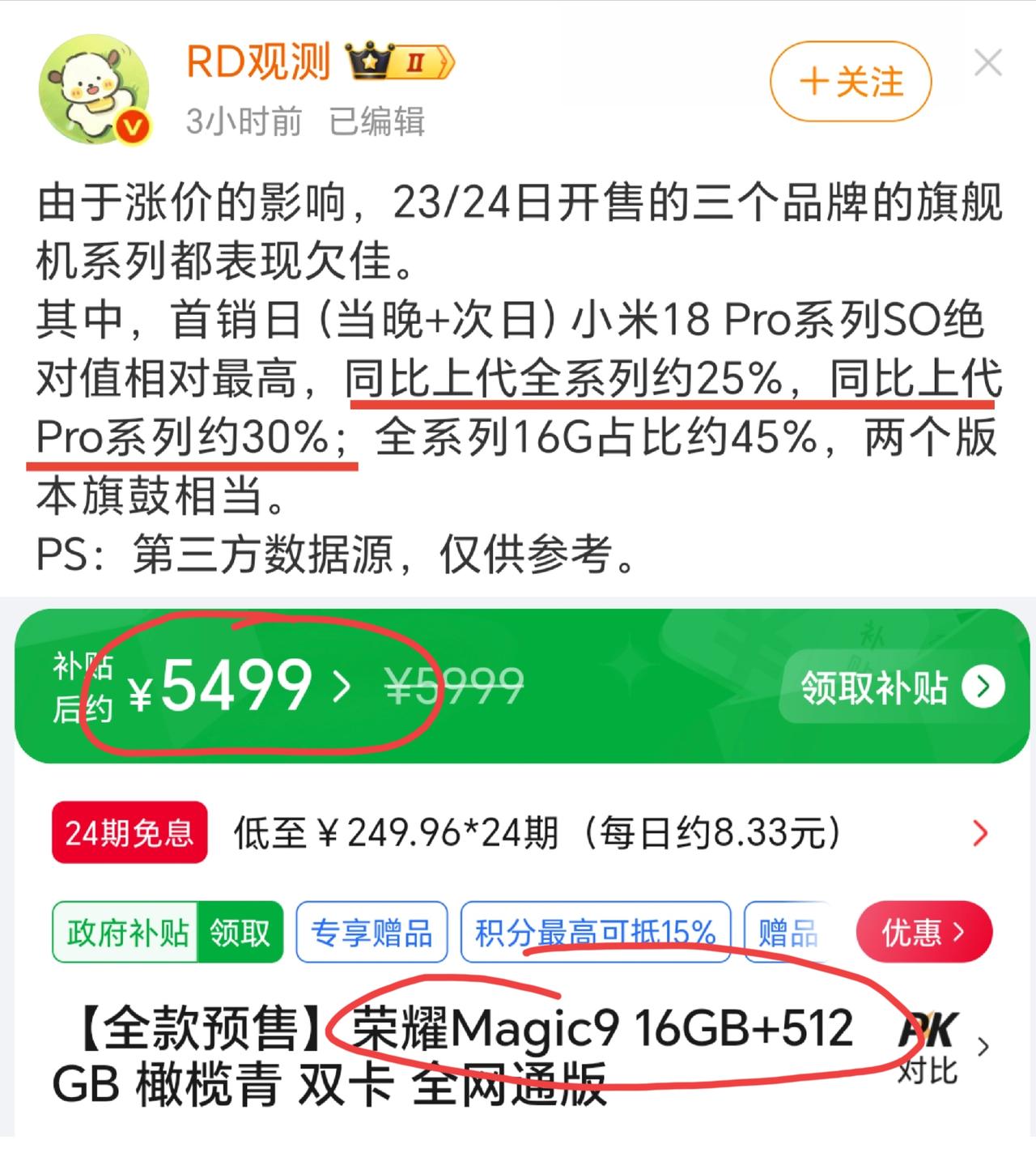 涨价太多，旗舰机销量全面崩盘！小米和OV三家亏惨了小米18系列首销日销量只有