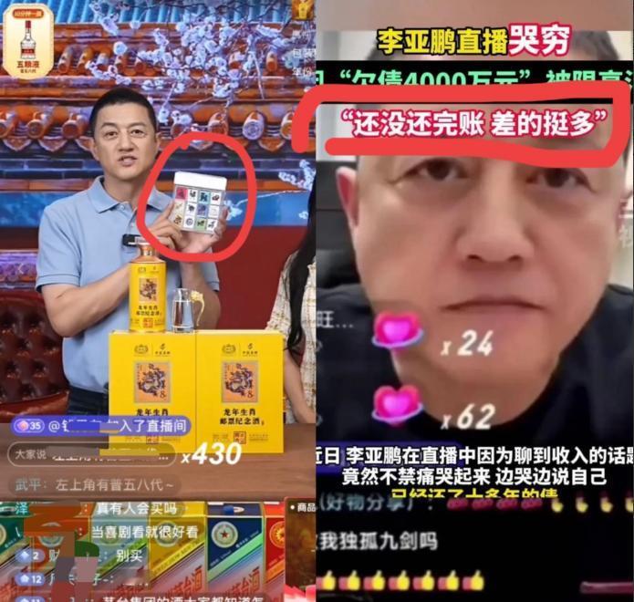 为啥罗永浩直播带货可以还6个亿，李亚鹏直播带货还越欠越多了？因为李亚鹏有一