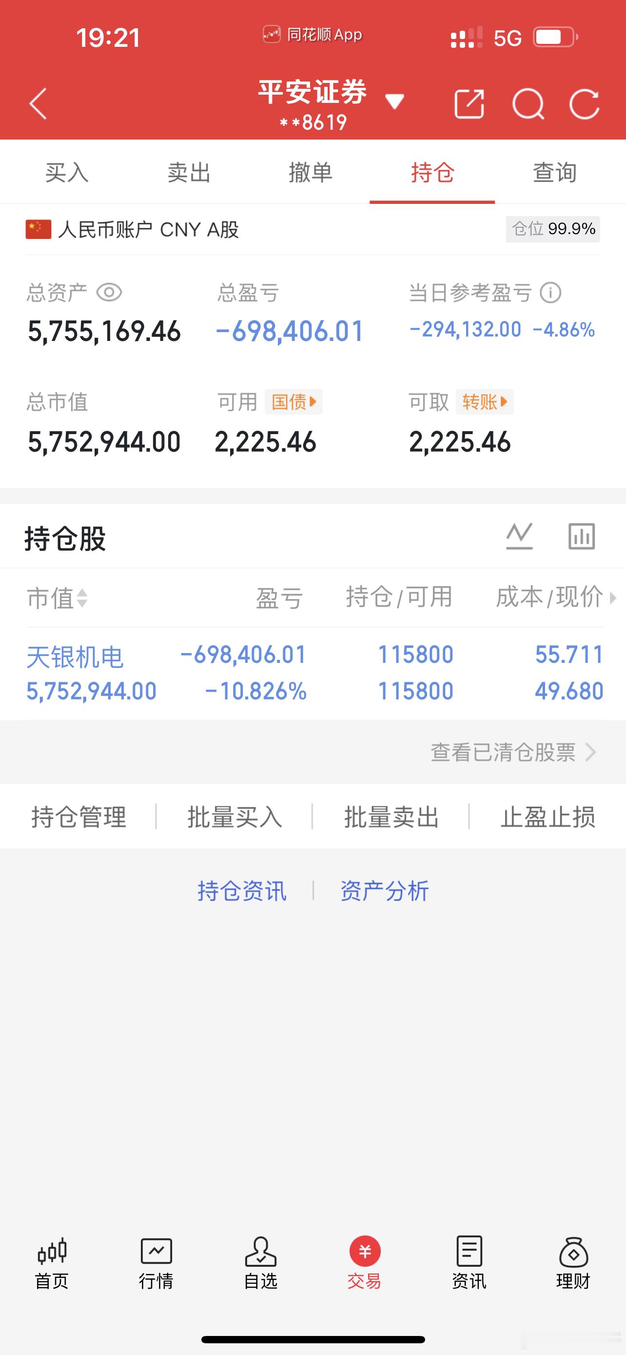 1月21日，（13天）以500w本金正式启航“500到1500”翻倍挑战！今日买