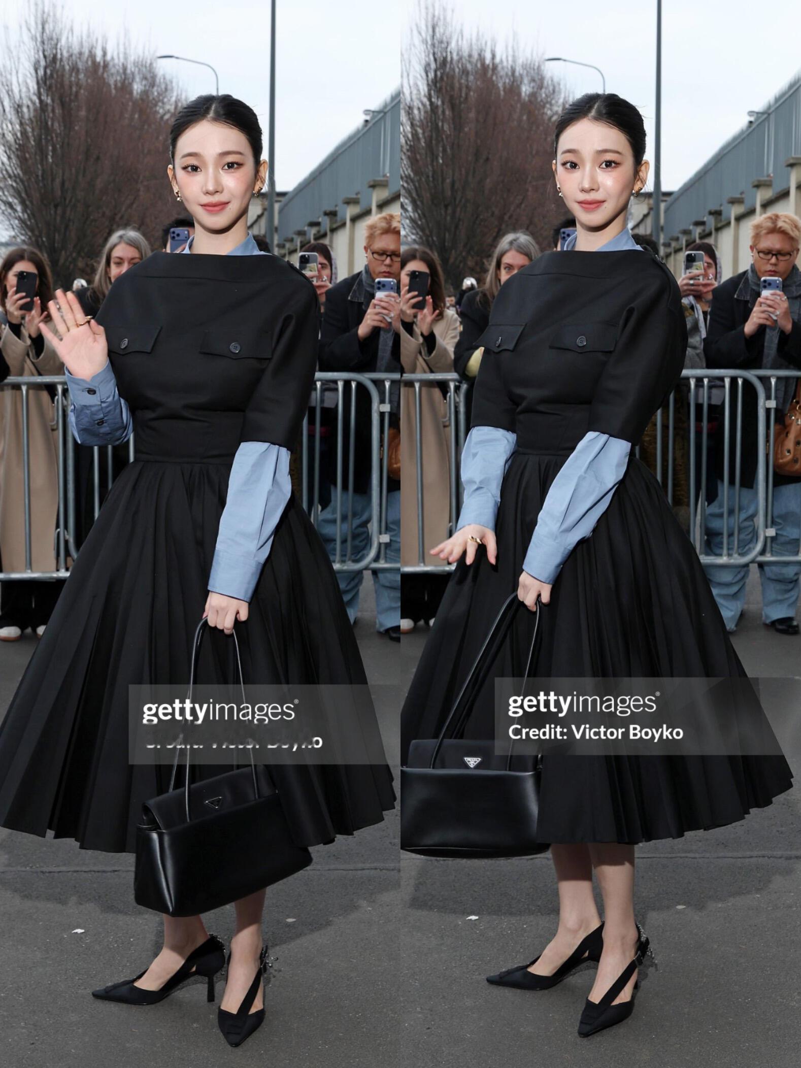 也只有柳智敏的小头能驾驭这个造型了换作其他任何头身比不好的人都将是灾难….