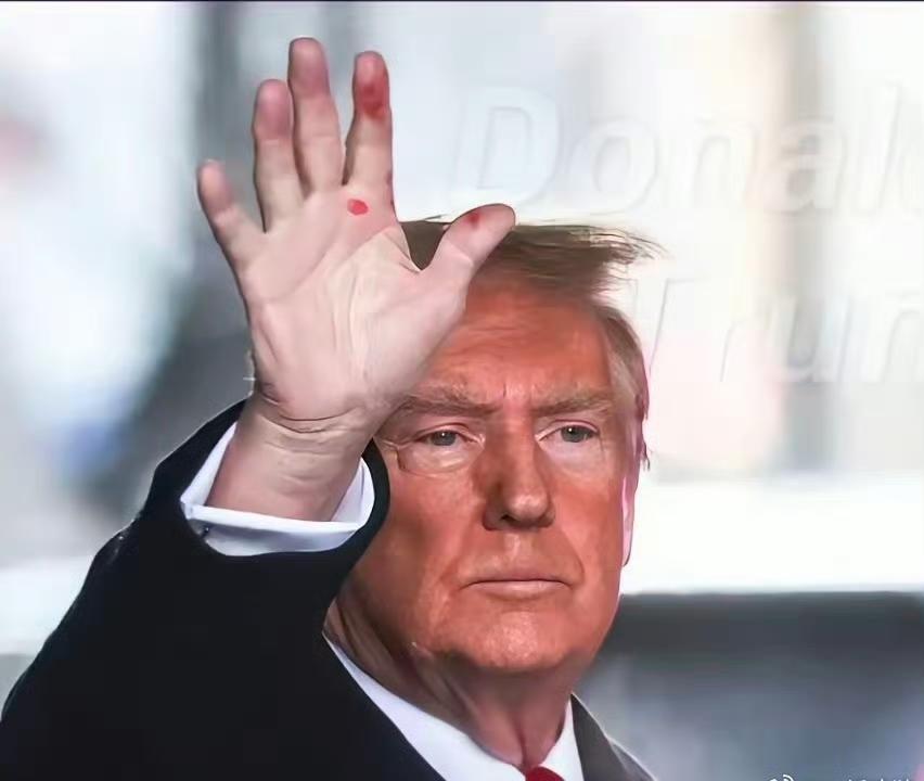 最近特朗普露面的照片，不少人看了都有点意外。他脖子和脸上的斑痕很显眼，一下子成了