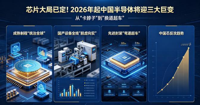 芯片大局已定！不出意外的话，2026年起，中国半导体将迎三大巨变！别再看衰中
