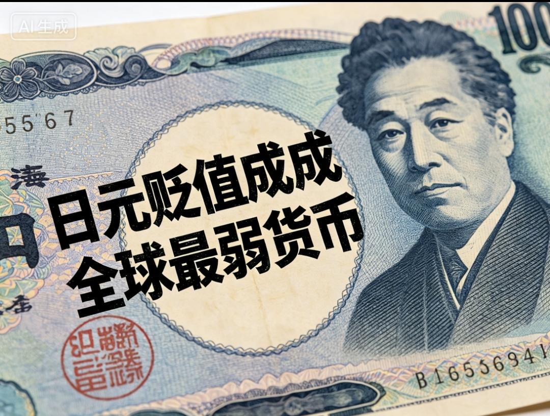日元沦为全球最弱货币，碾压土耳其里拉，曾经的“避险王者”日元，如今彻底跌落神坛，