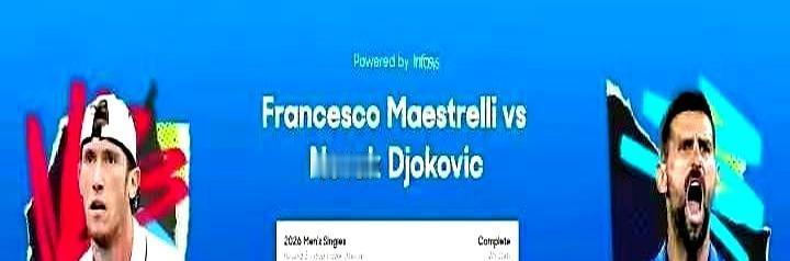 38岁，墨尔本高温快把人烤化。德约只花90分钟，把黑马马埃斯特雷利拍成三盘