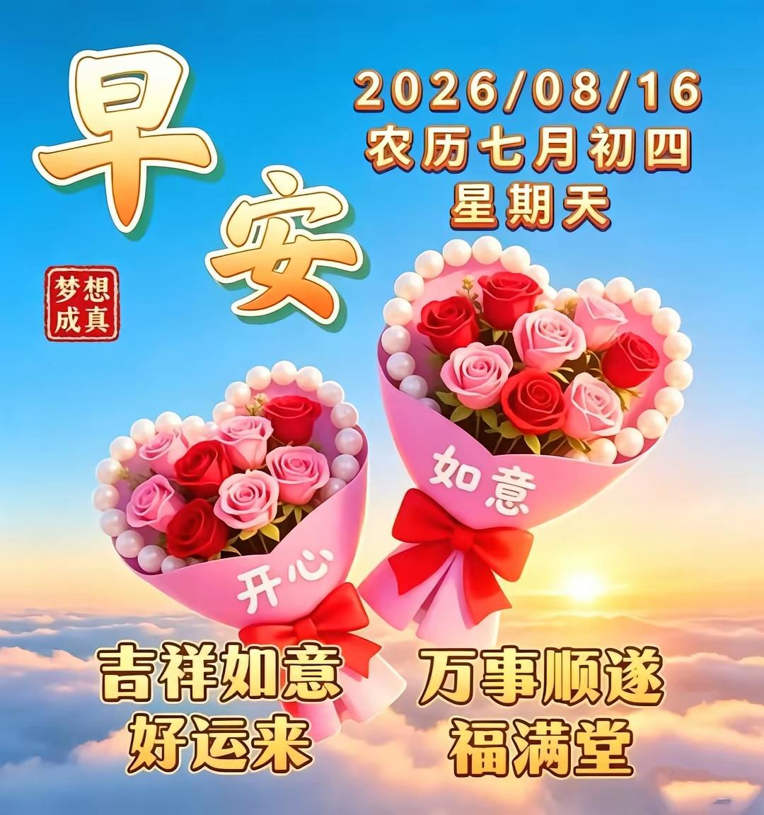 8.16日🌹🍎早上好♥️🌹带上一切美好，送上祝福：愿我们健康幸福、快乐每