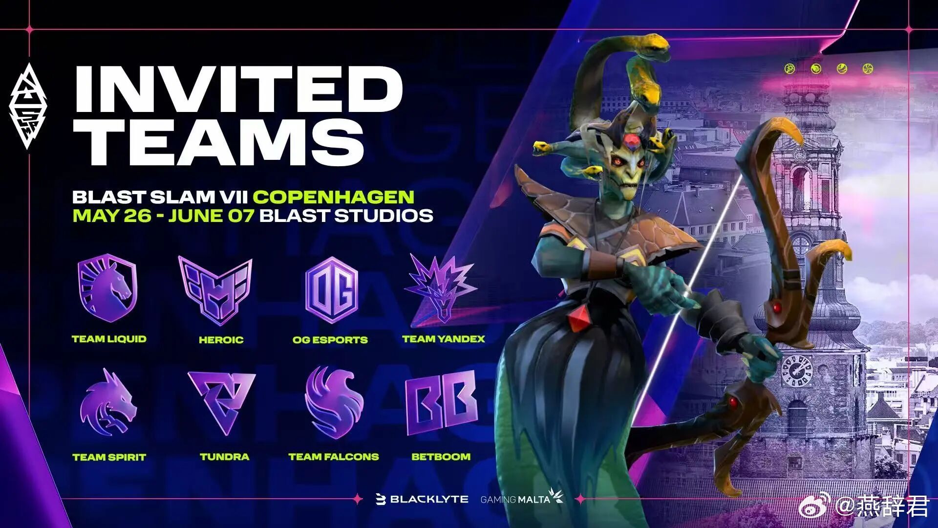 Blast官宣了下一届比赛的直邀名单，分别是液体、Heroic、OG、Yande
