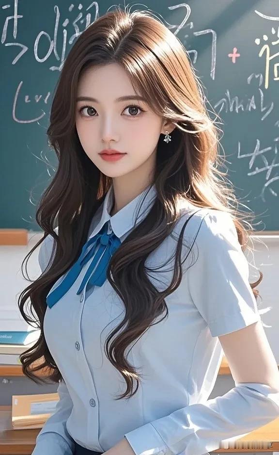 这位小姐姐穿着校服，真可爱！青春校园美女校园风少女穿搭青涩校服少女校园少女