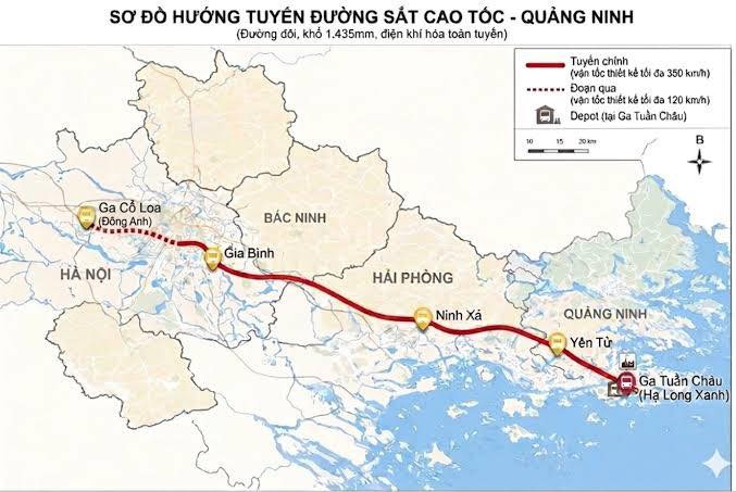 越南第一条真正意义上的高速铁路——河内至广宁高铁，于2026年4月