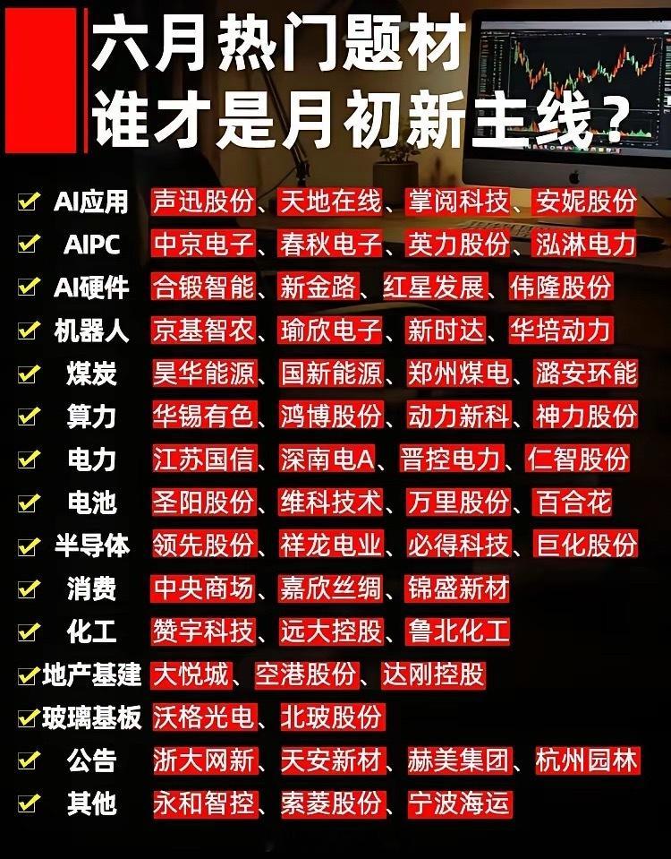 六月热门题材！谁才是月初新主线呢？